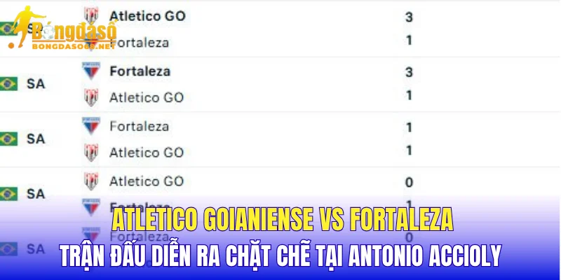 Atletico Goianiense vs Fortaleza trận đấu diễn ra chặt chẽ tại Antonio Accioly
