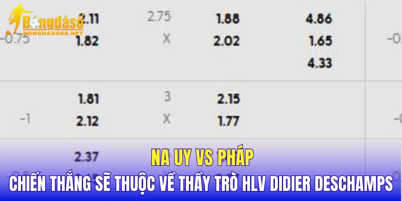Na Uy vs Pháp chiến thắng sẽ thuộc về thầy trò HLV Didier Deschamps