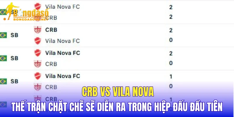 CRB vs Vila Nova thế trận chặt chẽ sẽ diễn ra trong hiệp đấu đầu tiên